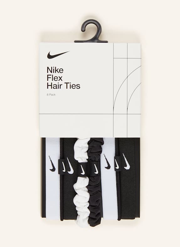 Nike 8-pack of FLEX CLASSIC headbands WHITE/ BLACK