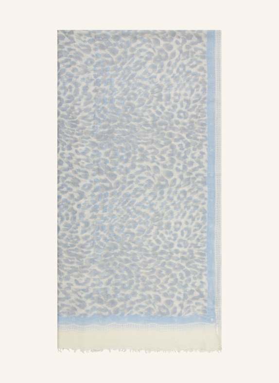 friendly hunting Cashmere-Schal ECRU/ HELLBLAU/ HELLGRAU