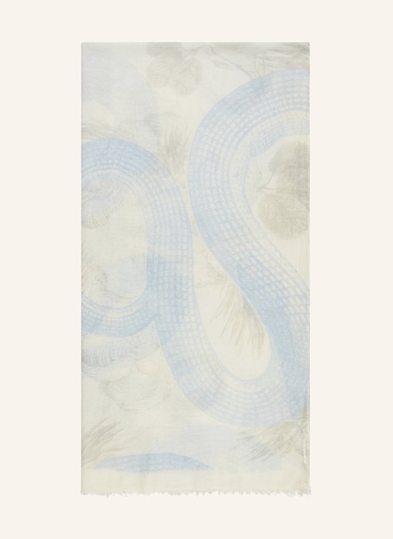 friendly hunting Cashmere-Schal GARDEN EDEN HELLBLAU/ CREME