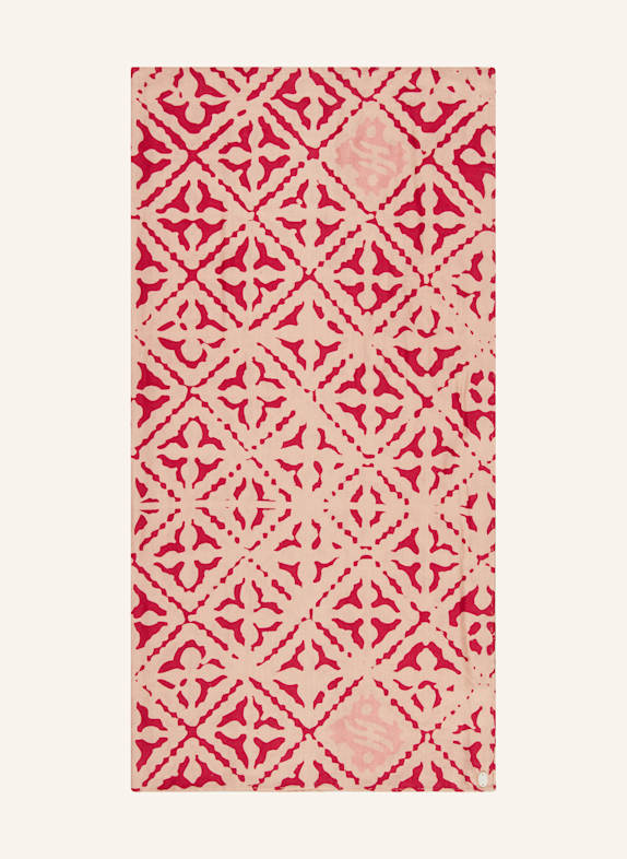 friendly hunting Silk scarf EYES OF MARAKECH LIGHT ORANGE/ FUCHSIA