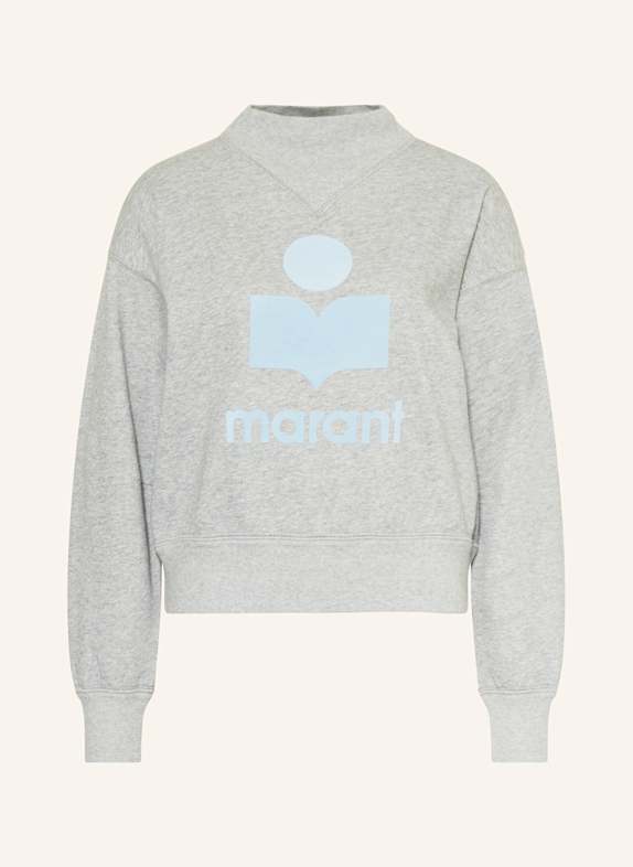 MARANT ÉTOILE Sweatshirt MOBY LIGHT GRAY/ LIGHT BLUE
