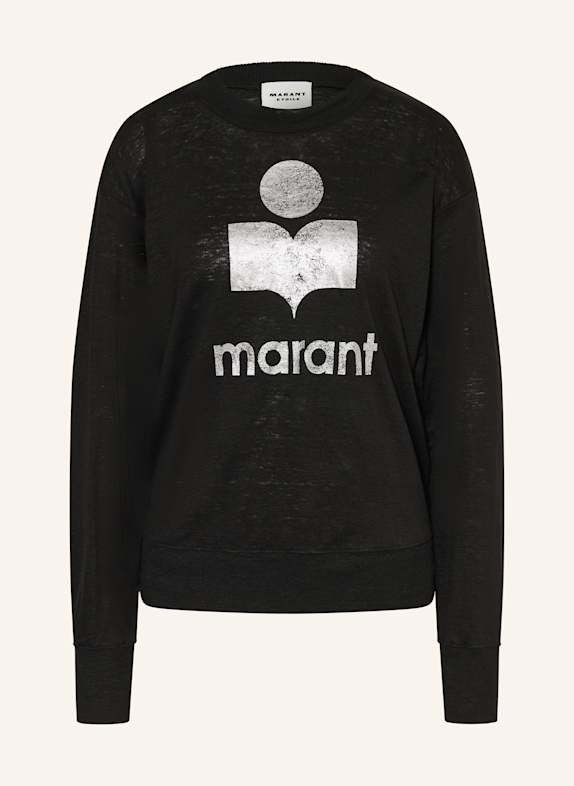 MARANT ÉTOILE Longsleeve KLOWIA aus Leinen SCHWARZ/ SILBER