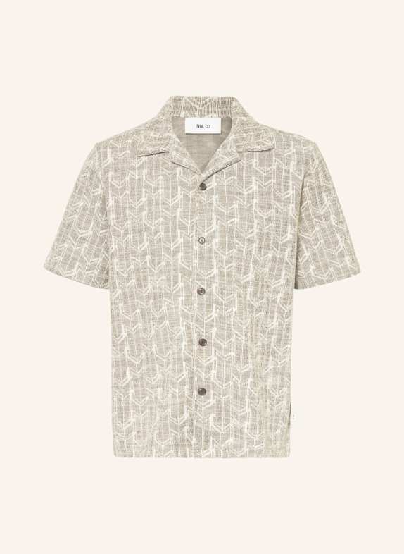 NN.07 Resorthemd JULIO Regular Fit aus Jersey OLIV/ CREME