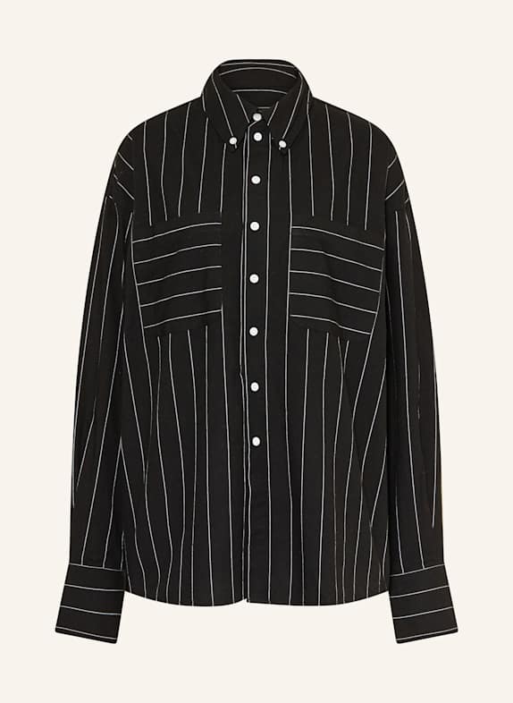 black palms Oversized shirt blouse BRINO BLACK/ WHITE