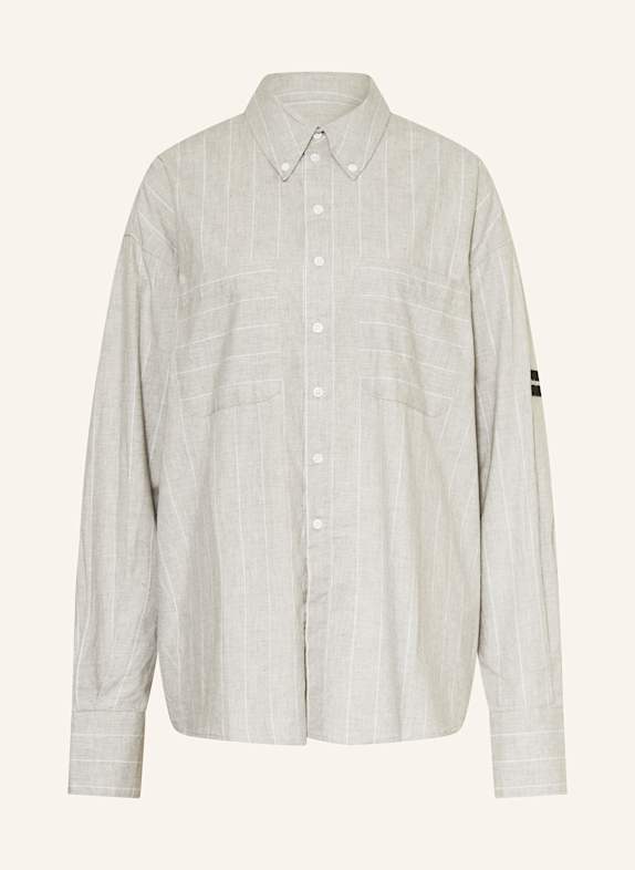 black palms Oversized shirt blouse BRINO TAUPE/ LIGHT GRAY