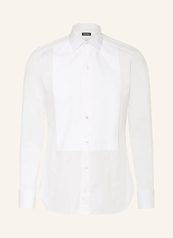 ZEGNA Tuxedo shirt regular fit with French cuffs WHITE