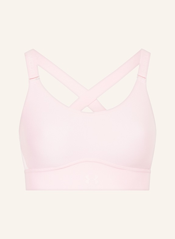 UNDER ARMOUR UA INFINITY MID 2.0 sports bra with mesh PINK