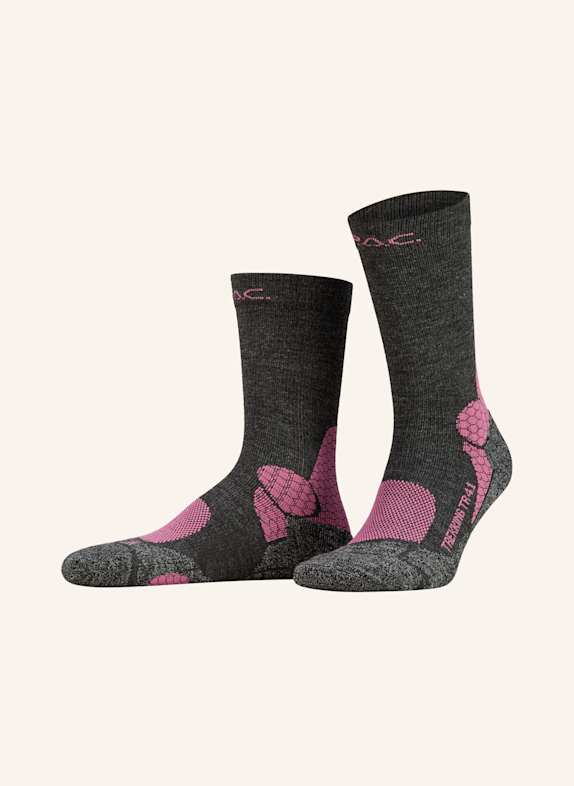 P.A.C. Trekking-Socken TR 4.1 MERINO STABILITY 190-L3470 Anthracite Coral