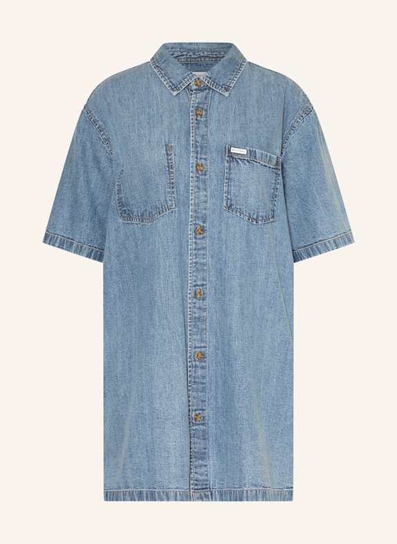 GUESS JEANS Oversized-Hemdblusenkleid BLAU