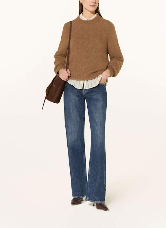 Bakaree CORVARA sweater med alpaka BRUN