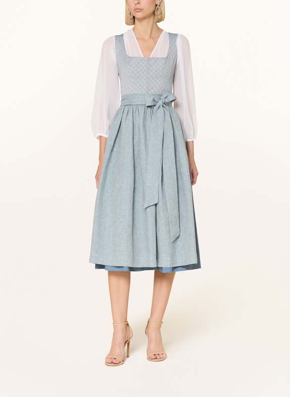 Johann & Johanna Dirndl BLAUWGRIJS / WIT