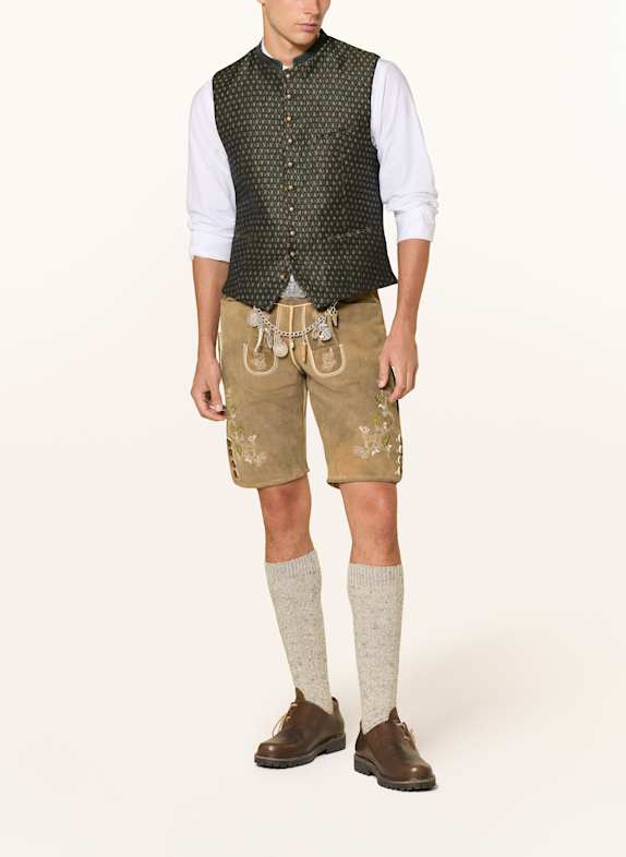 HIRSCHER Traditionele leren broek FREISING BRUIN