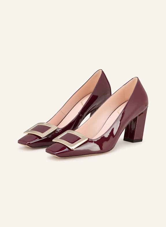 Roger Vivier Lack-Pumps BELLE VIVIER DUNKELROT