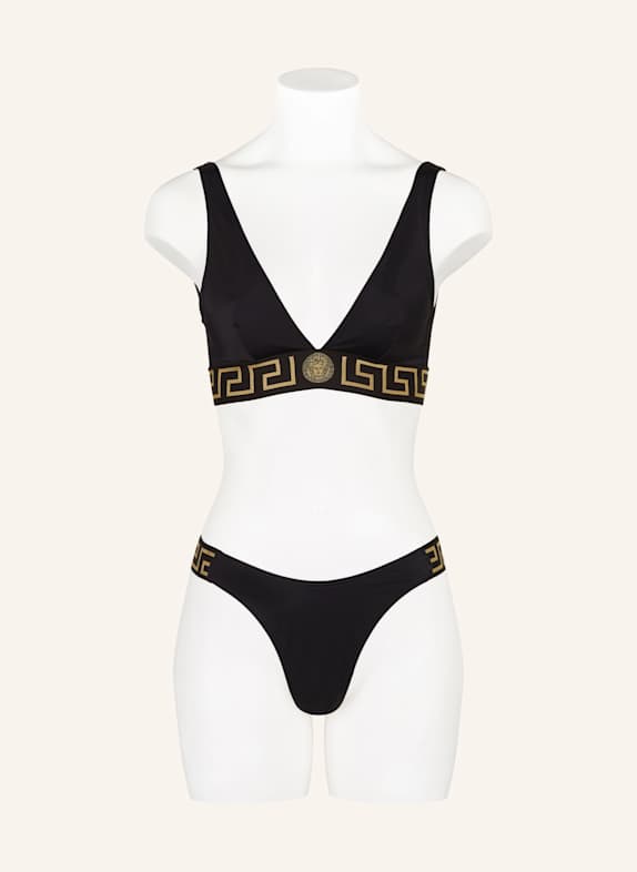 VERSACE Braziliaanse bikinibroekje ZWART / GOUD