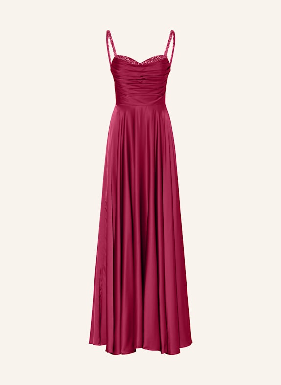 Hey Kyla Abendkleid mit Pailletten und Schmucksteinen DUNKELROT