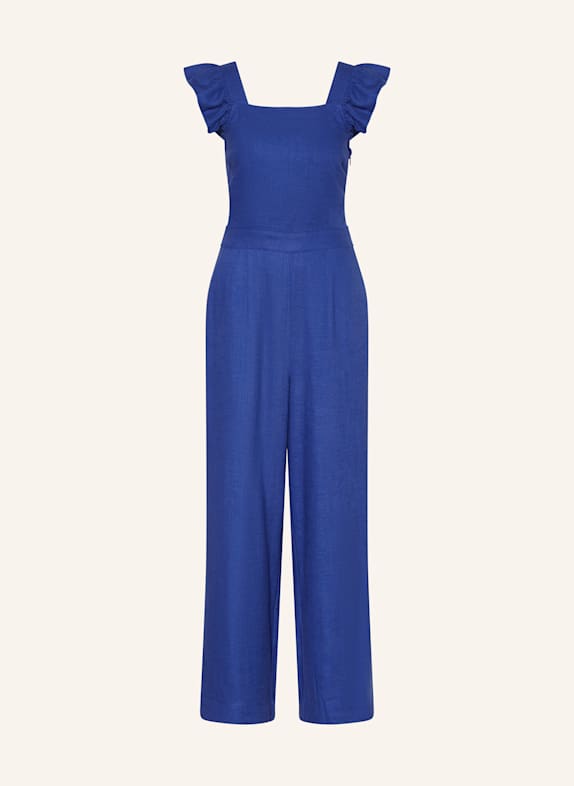 Y.A.S. Jumpsuit YASISMA mit Leinen und Cut-out BLAU