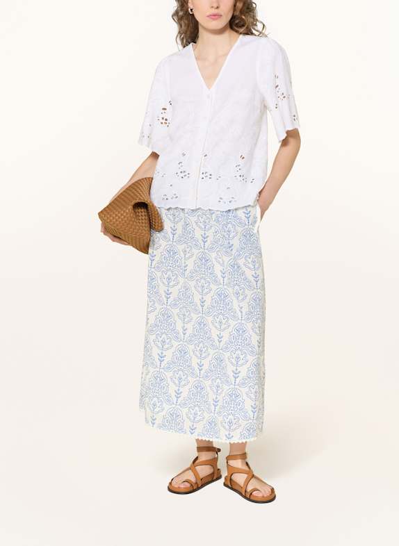 Y.A.S. Rok met kant WIT / BLAUW