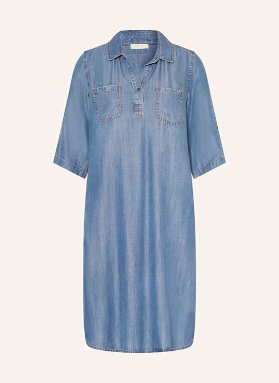 CATNOIR Hemdblusenkleid BLAU/ ECRU/ GELB