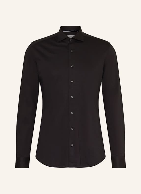 1863 by ETERNA Hemd Slim Fit 39 SCHWARZ