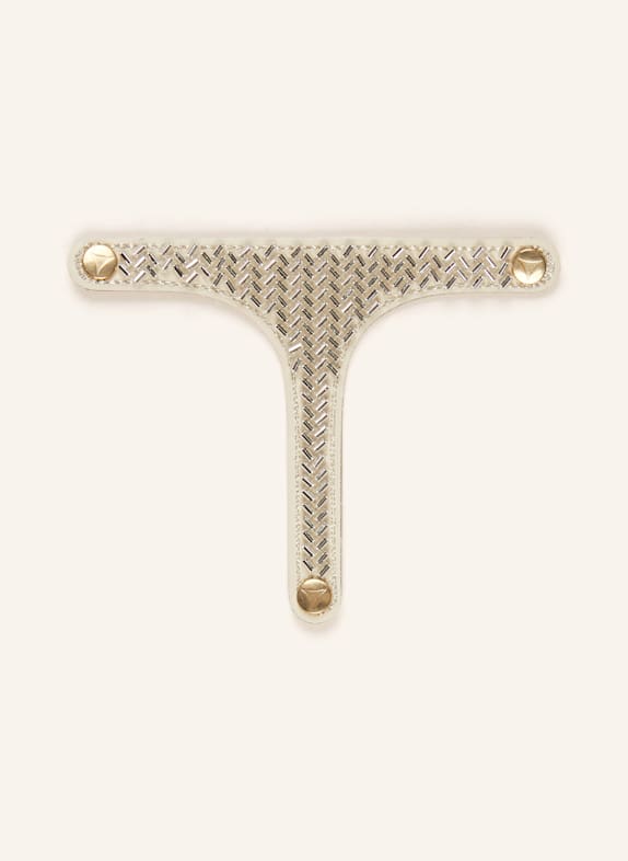 HEY MARLY Sandalen-Topping METALLIC BEADS mit Schmucksteinen ECRU/ SILBER