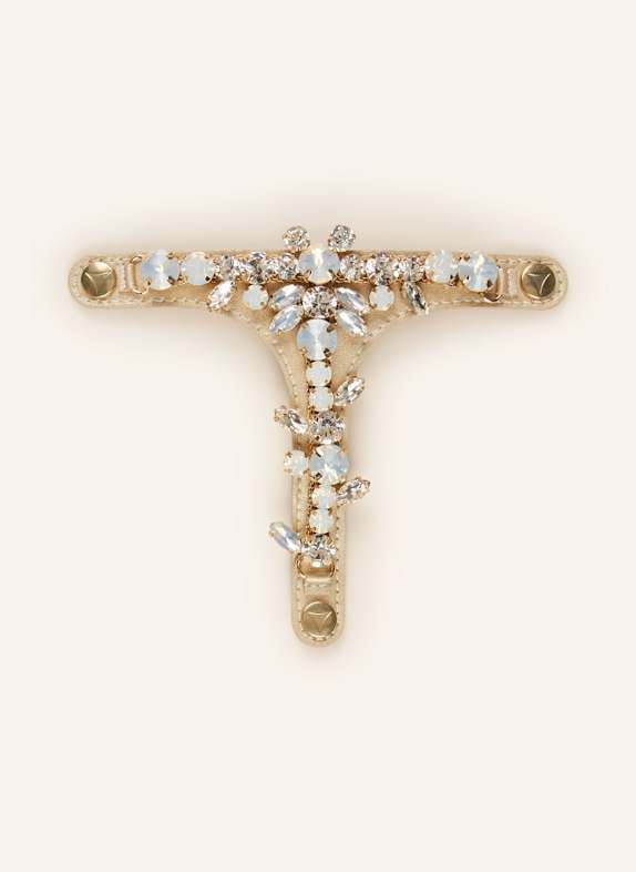 HEY MARLY Sandalen-Topping BRILLIANT LIFE mit Schmucksteinen ECRU/ WEISS