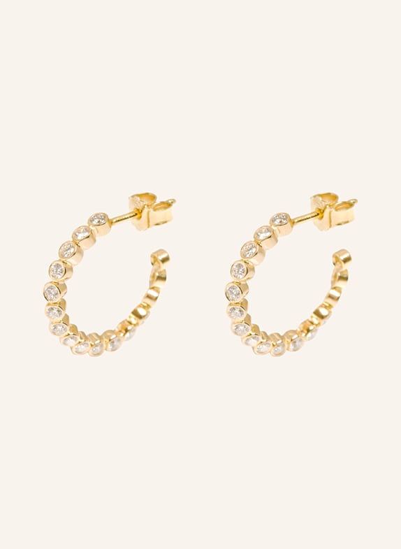 ariane ernst Creole earrings THE ONE III GOLD/ WHITE