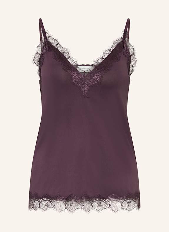 rosemunde Top BILLIE mit Spitze DUNKELLILA