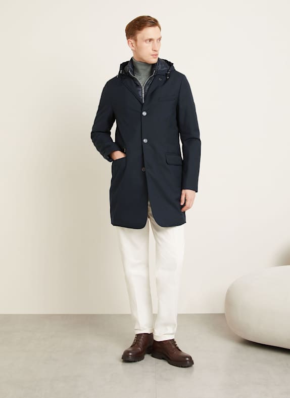 MOORER Mantel DONKERBLAUW