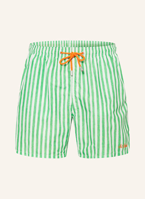 MC2 SAINT BARTH Swim Shorts GUSTAVIA LIGHT GREEN/ WHITE