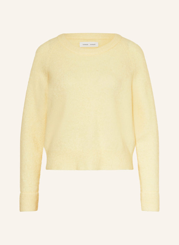 SAMSØE  SAMSØE Pullover NOR O-N SHORT mit Alpaka HELLGELB
