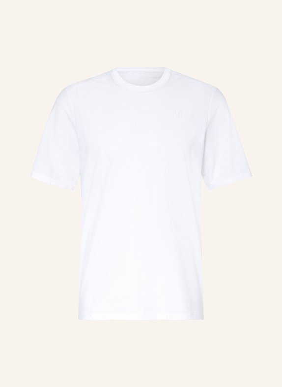 lululemon T-Shirt STRIPED MESH WEISS