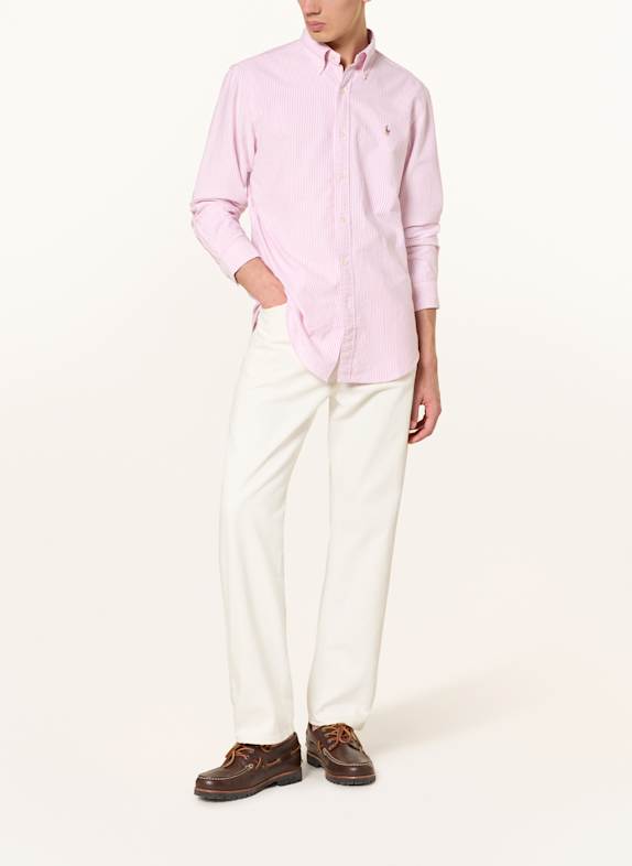 POLO RALPH LAUREN Overhemd Custom Fit ROOD / WIT