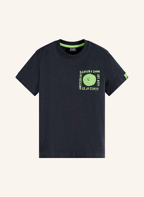 SCOTCH & SODA T-Shirt DUNKELGRAU/ HELLGRÜN