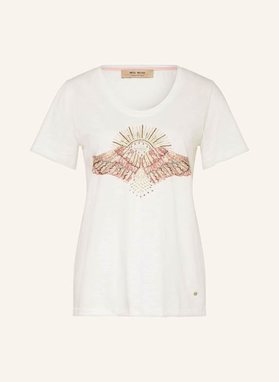 MOS MOSH T-Shirt MMNADINE mit Schmuckperlen und Pailletten HELLROSA