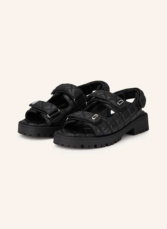 MARC JACOBS Sandały na platformie THE QUILTED SUNNY SANDAL CZARNY