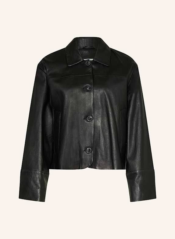 lilienfels Leder-Overjacket SCHWARZ