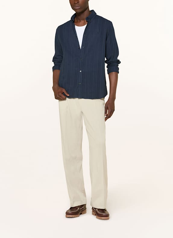 LES DEUX Overhemd KONRAD Comfort Fit DONKERBLAUW