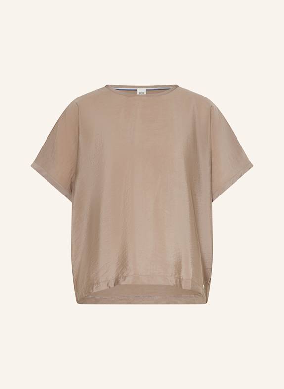 BRAX Oversized-Blusenshirt CARA im Materialmix TAUPE