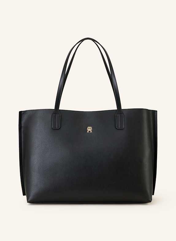 TOMMY HILFIGER Shopper DISTINCT mit Pouch SCHWARZ