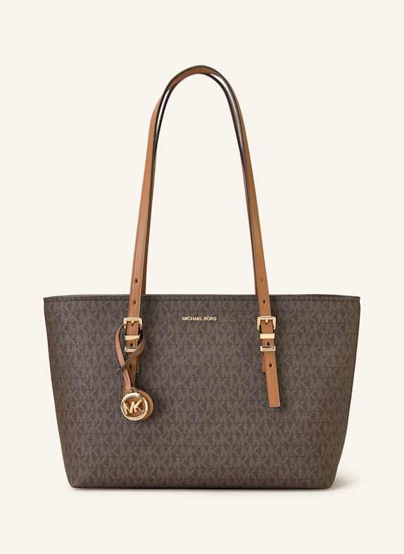 MICHAEL KORS Torba shopper QUINN MEDIUM CIEMNOBRĄZOWY/ BRĄZOWY