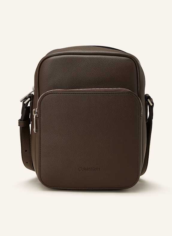 Calvin Klein MICRO PEBBLE crossbody bag DARK BROWN