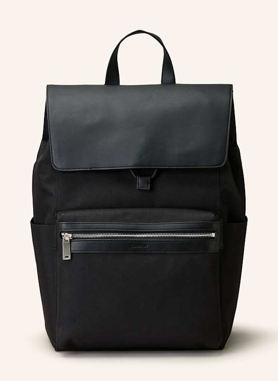 Calvin Klein Rucksack im Materialmix SCHWARZ