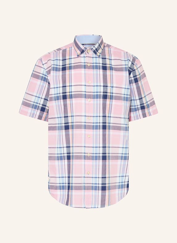 FYNCH-HATTON Koszula z krótkim rękawem comfort fit RÓŻOWY/ NIEBIESKI/ BIAŁY