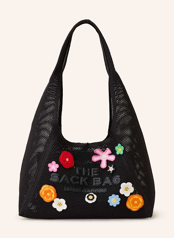 MARC JACOBS Shopper THE DAISY CROCHET SACK BAG s pouzdrem ČERNÁ