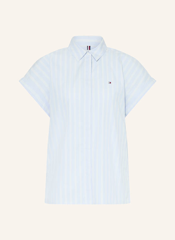TOMMY HILFIGER Hemdbluse WEISS/ HELLBLAU