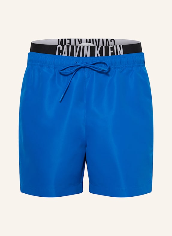Calvin Klein Koupací šortky INTENSE POWER MODRÁ/ ČERNÁ