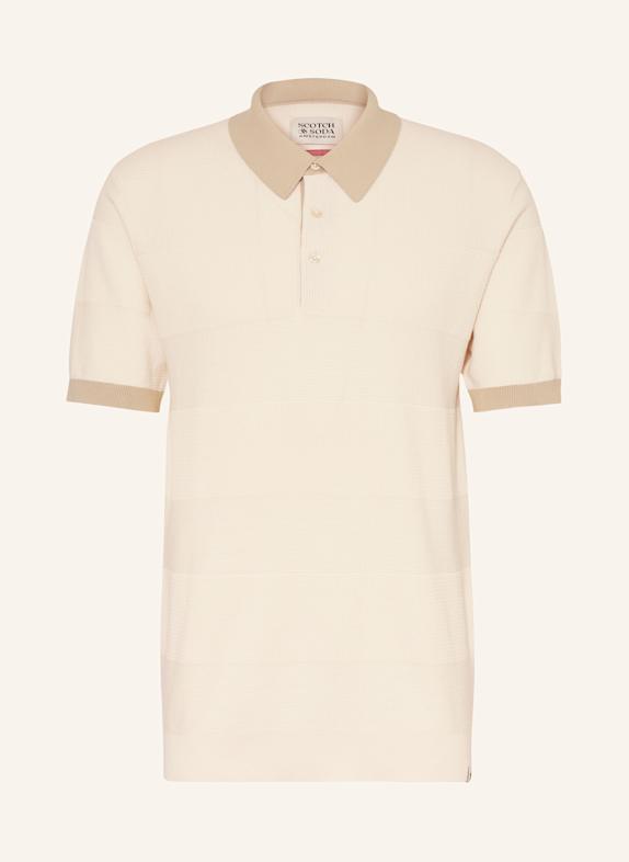 SCOTCH & SODA Koszulka polo z dzianiny regular fit BEŻOWY