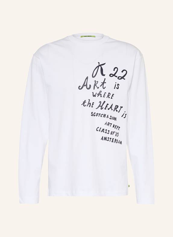SCOTCH & SODA Koszulka z długim rękawem BIAŁY