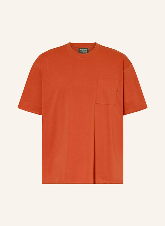 SCOTCH & SODA T-shirt loose fit CZERWONY