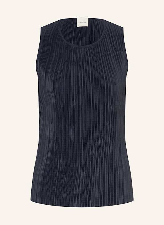 Calvin Klein Plisseetop DUNKELBLAU